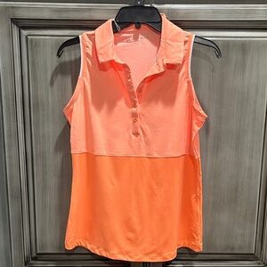 Under Armour Golf Two-Tone Coral Sleeveless Polo Tank